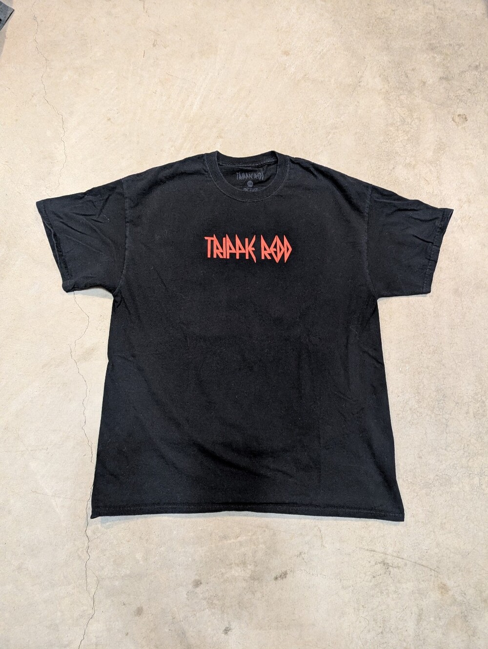 Trippie Redd Graphic Shirt Mens L Black Red Short Sleeve